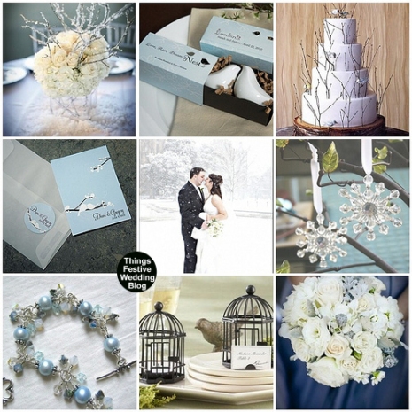  Love Birds in Winter Wedding Theme at Things Festive Blog A great idea 